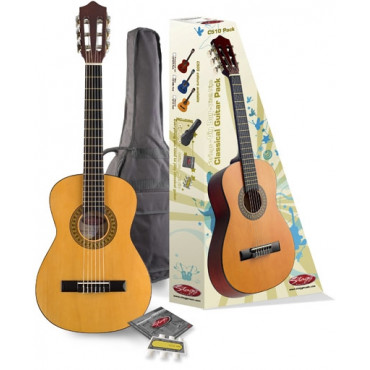 guitare classique enfant - guitare 1/4 noir - Stagg - guitare débutant -  instruments enfants sur
