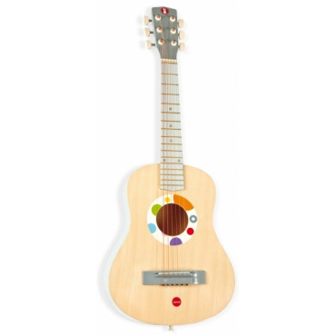 Janod - guitare enfant Janod confetti - guitare en jouet rouge