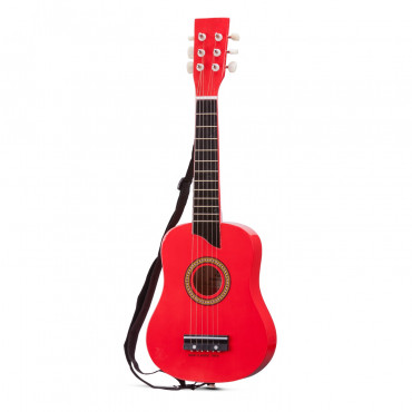 Guitare jouet Deluxe en bois couleur rouge - Guitare enfant - New Classic  Toys - NoïziKidz